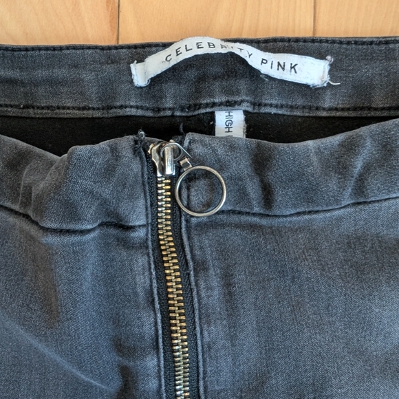 Celebrity Pink Women's Dark Gray Skinny Jeans - Picture 2 of 5